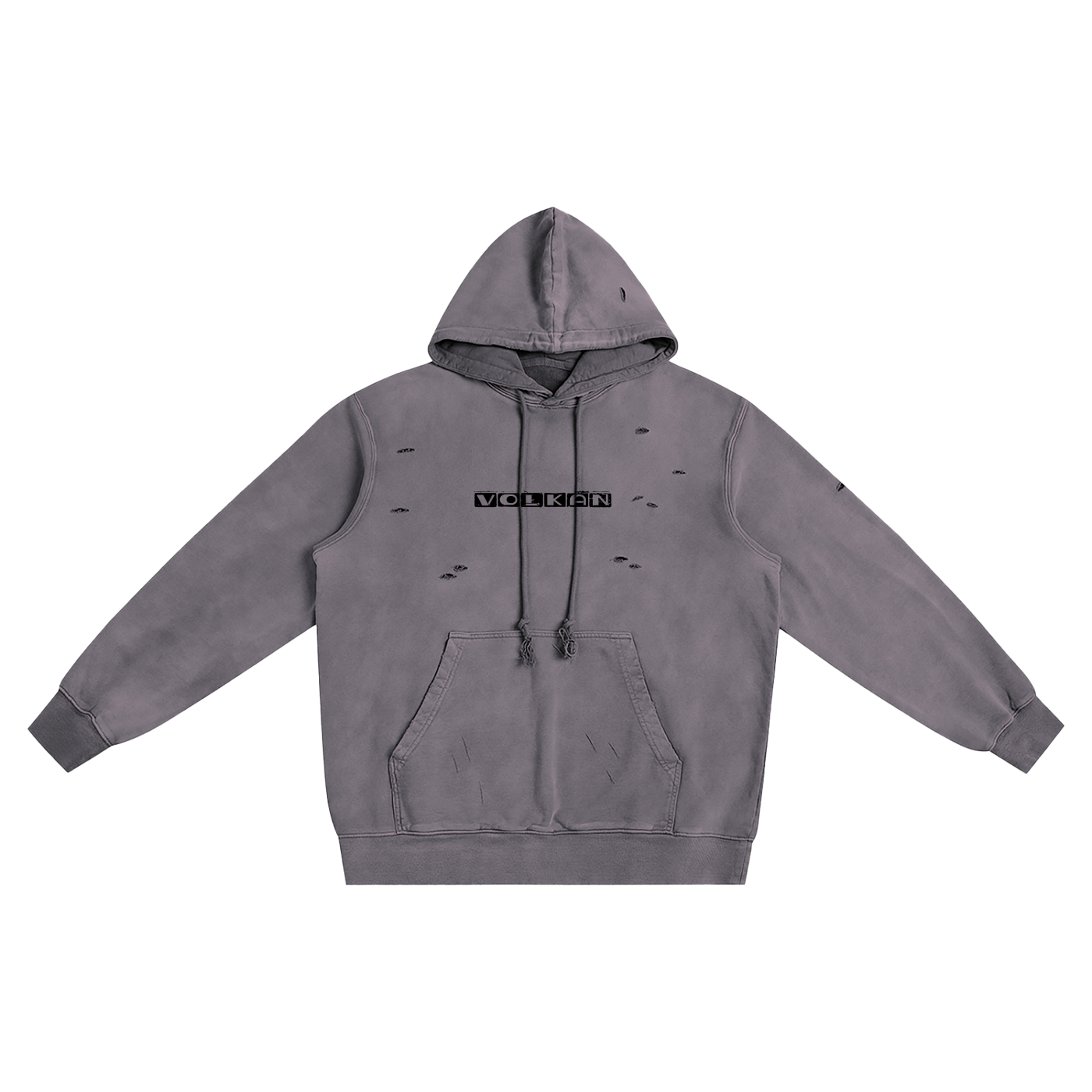 Heavyweight Pure Cotton Hand-Frayed Monkey Washed Hoodie